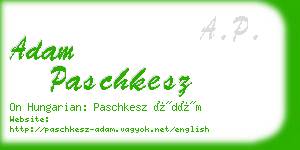 adam paschkesz business card